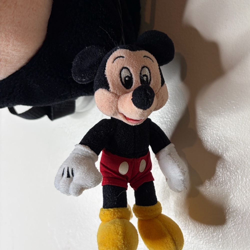 Disney Vintage Mickey Mouse Head Plush Backpack - Picture 2 of 8